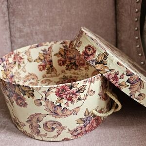 Floral Decorative Hat Box